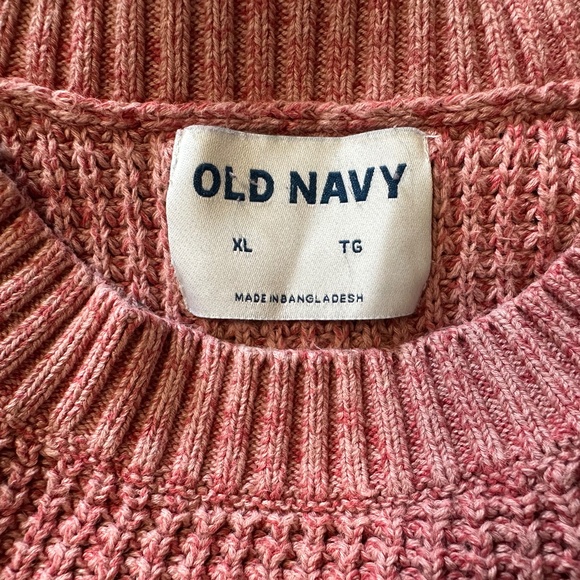 Old Navy | Women’s Size XL Pink 100% Cotton Crew Sweater Long Sleeve - Picture 3 of 4